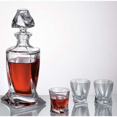 Crystalite Bohemia Set na whisky Quadro 6+1 340 ml