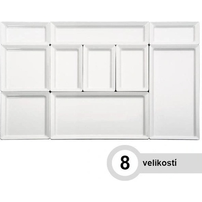 APS servírovací gastro tác melamin obdélník GN 1/2 vysoká nosnost sushi předkmy minizákusky párty bufet
