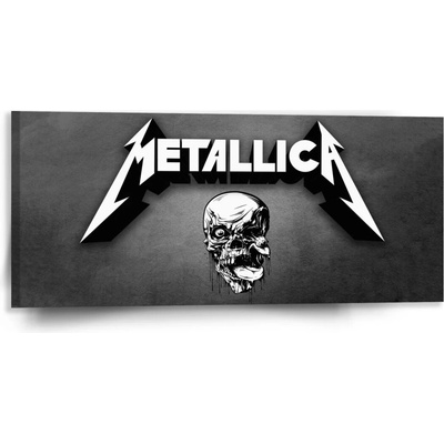 Sablio Obraz METALLICA Lebka Sivá - 110x50 cm