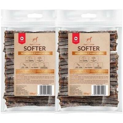 MACED Super Premium Softer Psí pamlsky Hovězí s mrkví mini ekonomické balení 2 x 500 g