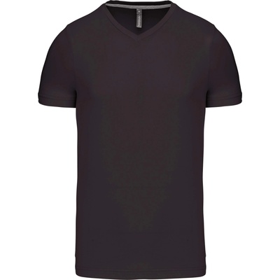 Kariban v-neck k357 / Мъжка тениска с къс ръкав - тъмносива 4xl (20k35767014)