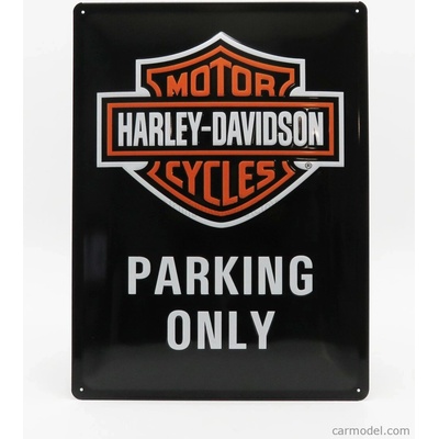 Harley Davidson Edicola Accessories 3d Metal Plate Černá Oranžová 1:1