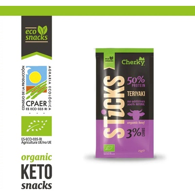 Cherky bio hovězí tyčinka s příchutí Teriyaki 25 g