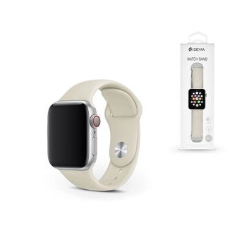 DEVIA Deluxe Series Sport каишка за Apple Watch 42mm / 44mm, Stone, силикон (ST324925) (ST324925)