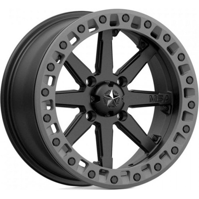 MSA OFFROAD M31 LOK2 BEADLOCK 7x14 4x156 ET0 satin black with matte gray ring