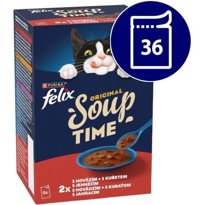 FELIX Soup Original с говеждо, пиле и агнешко 36 x 48 г