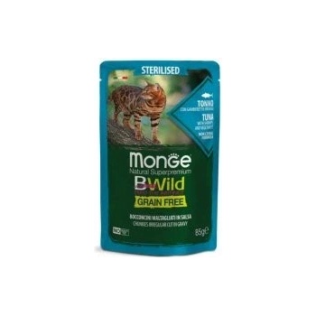 Monge Bwild Cat Grain Free Sterilka Tuniak so zeleninou 85 g