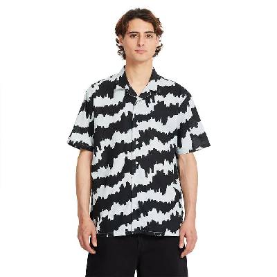 Риза с къс ръкав Volcom Multifarious short sleeve shirt - White / Black (Carolina Blue)