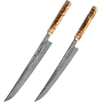 HARAHU Комплект кухненски ножове дамаск se-38069 - Кафяв kp38069 (se-38069)