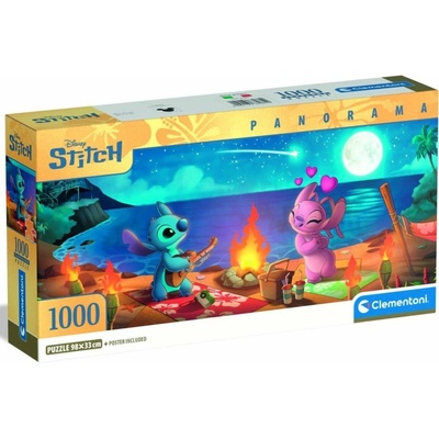 CLEMENTONI STITCH PANORAMA COMPACT DISNEY 1000 dílků