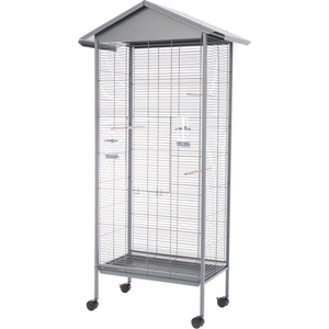 INTER-ZOO Pet Products Клетка за птици Sento 78 x 48 x 156 cm СИВА