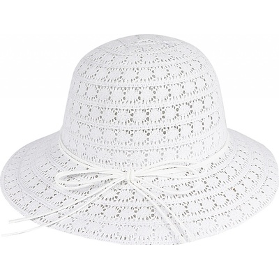 Biju Dámsky klobúk 9-60 s bielym ozdobným povrázkom 9001608-7 biely