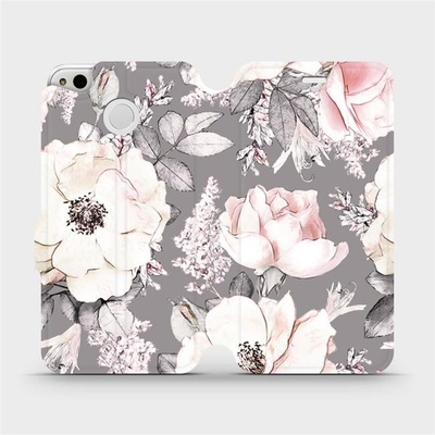 Mobiwear - Xiaomi Redmi 4X - MX06S Květy na šedém pozadí
