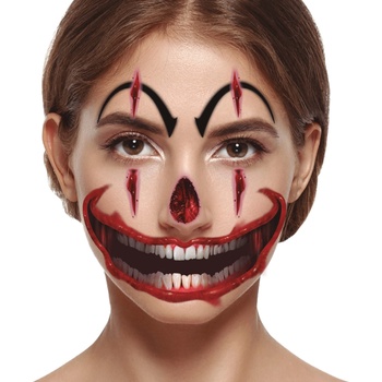 Fiestas Guirca Татуировки за лице Страшен клоун