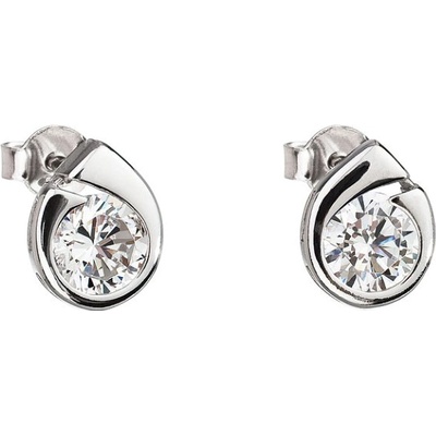 Bohemia Crystal Preciosa strieborné náušnice Wispy s kubickou zirkonií 5106 00