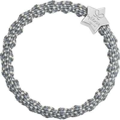 By Eloise London Metallic Silver Star Gumička na vlasy pre ženy farba Ash
