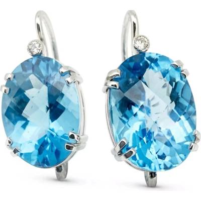 Stuchlík zlaté náušnice s topazy a diamanty 023794