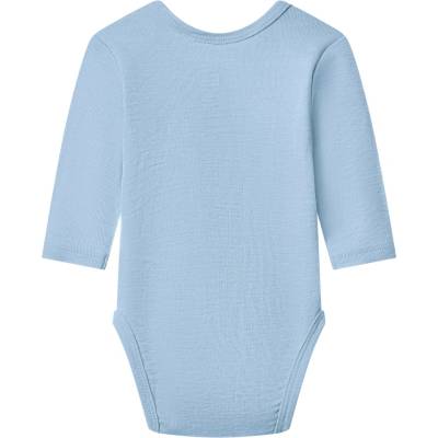 Lupilu Dětské body s dlouhými rukávy z merino vlny a hedvábí modrá