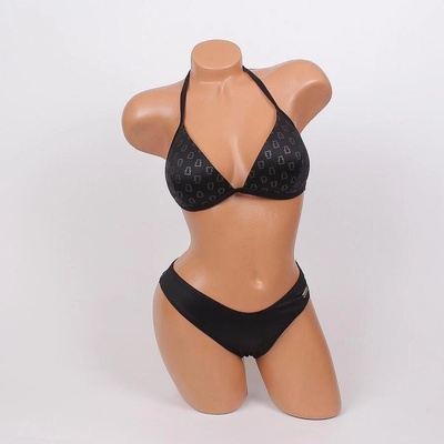 Дамски бански в черно с мечета - чашка b