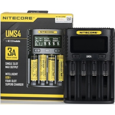 Nitecore Univerzální nabíječka pro články UMS4 LCD