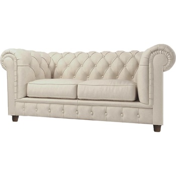 ROPEZ Кремав кадифен диван 184 cm Cambridge - Ropez (Cambridge Sofa 2os. tk. Riviera 21 nogi brąz)