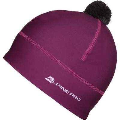 Alpine Pro ABERE RŮŽOVÁ Funkční čepice s bambulí