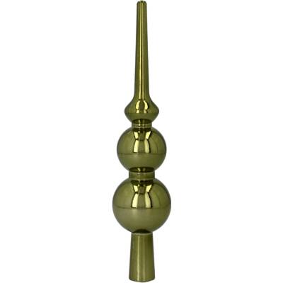 Chomik Vianočná špica na stromček 20 cm – olivovozelená