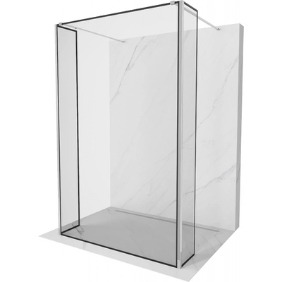 Mexen Kioto свободностояща душ кабина 130 x 30 x 30 см, черна рамка, хром - 800-130-030-222-01-70-030 (800-130-030-222-01-70-030)