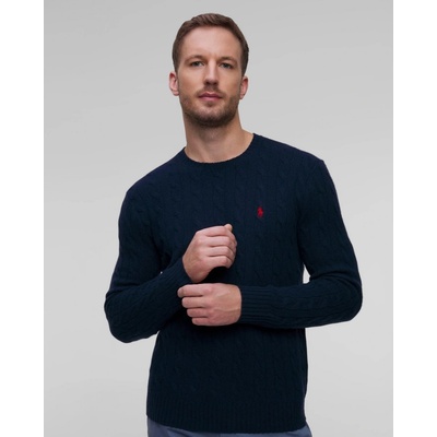 Polo Ralph Lauren pánsky vlnený sveter tmavomodrý