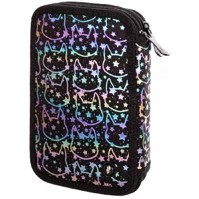 Двоен несесер, Astra, Hash, AC2, Neon Kitty, Холографски ефект, Без аксесоари, 20.5 x 13 x 4.5 см