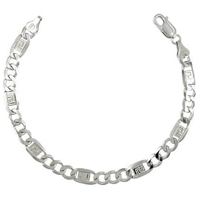 INFINITYSILVER Strieborný pánsky náramok figaro so vzorom 1310150D10621