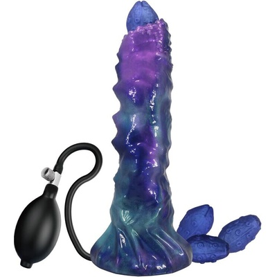 Power monsters duskwalker sentinel tricolor inflatable fantasy silicone dildo 23 cm