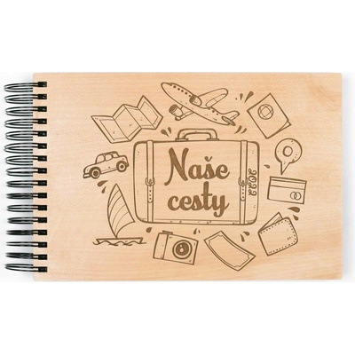 Dřevěné fotoalbum - Naše cesty