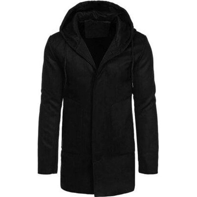 Dstreet pánský jednořadý zimní kabát CX0444 černý – Zboží Dáma