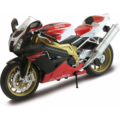 Welly Motocykel Aprilia RSV 1000R Faktoryčervená 1:10