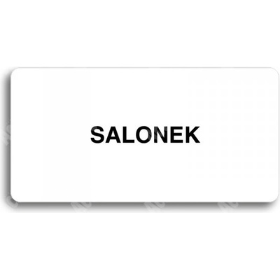 ACCEPT Piktogram SALONEK - bílá tabulka - černý tisk bez rámečku