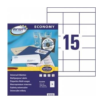 Avery Zweckform Labels Europe100 A4 70x50.8mm white (100)