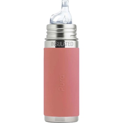 Pura kojenecká termo láhev s pítkem Rose 260 ml