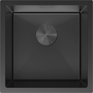 Mexen Trixo стоманена еднокамерна мивка 440 x 440 mm, черна - 6413441000-70 (6413441000-70) Мивка за вграждане