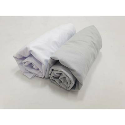 Ourbaby prostěradlo White + grey 34229-0 60x120
