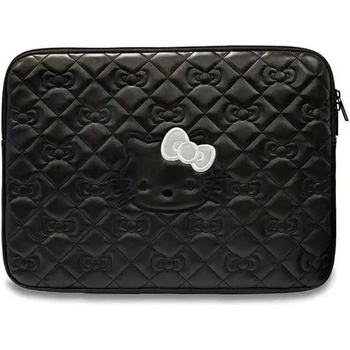 Hello Kitty Чанта за лаптоп Hello Kitty Zip PU Quilted Bows, 14", черна (3666339190385)