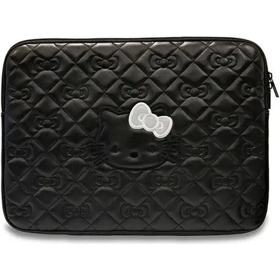 Hello Kitty Чанта за лаптоп Hello Kitty Zip PU Quilted Bows, 14", черна (3666339190385)