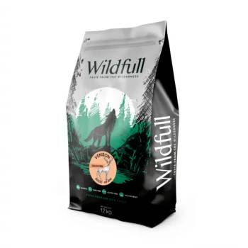 Wildfull dog venison all size - Пълноценна суха храна за израснали кучета от всички породи, без зърно, с еленско месо, 12 кг