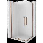 Mexen Velar Duo плъзгаща се душ кабина 90 x 80 см, матирано стъкло, розово злато - 871-090-080-32-60 (871-090-080-32-60)