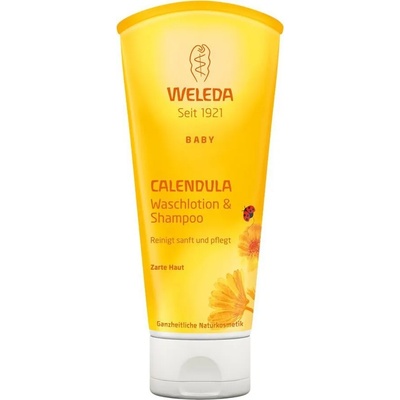 Weleda Бебешки душ-шампоан Невен , Weleda Shampoo Calendula & Showergel For Babies 200ml
