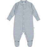 Bio Baby Бебешки гащеризон на райе Bio Baby - 62 сm, 3-4 месеца, син (97222419)