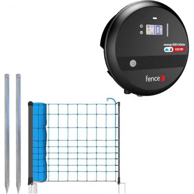 Fencee Sada pro elektrický ohradník s modrou sítí 120 cm proti vlkům + DUO LTE zdroj s výkonem 8 J
