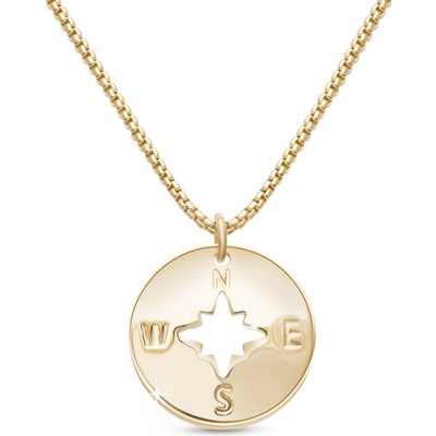 Biju Pozlacený řetízek s přívěškem kompas 3002124