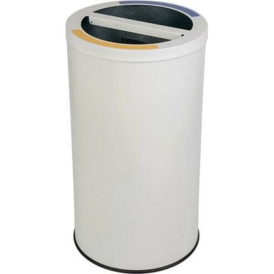 Alda Koš na tříděný odpad STREAM DUO s vnitřní kovovou nádobou, 2 x 30 L, nerezová ocel, bílá