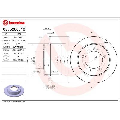 Brzdový kotouč BREMBO 08.5266.10 (08526610)